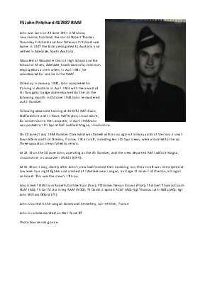 A preview of a PDF biography for Pritchard, John